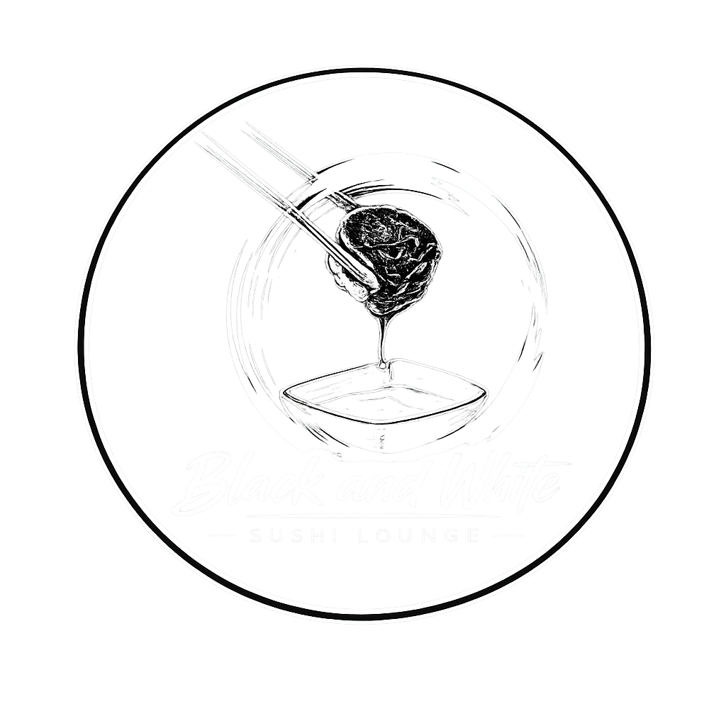 Black and White Sushi Lounge Logo